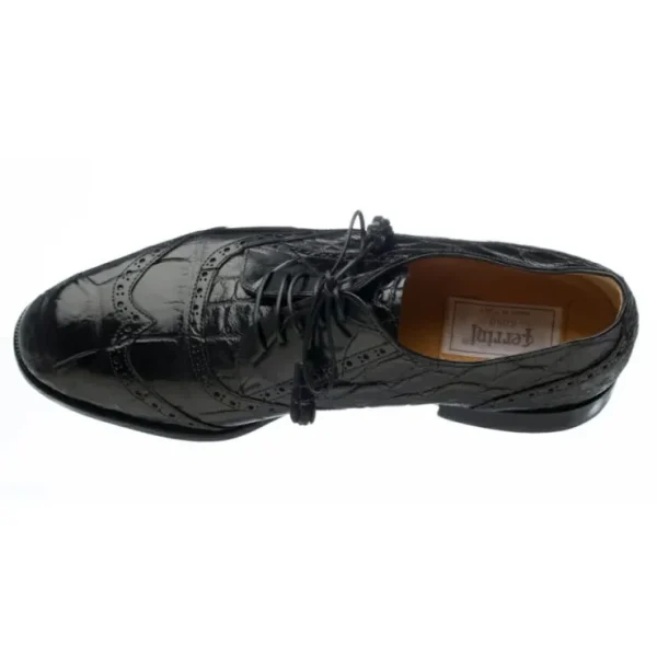 ferrini__belly_alligator__1-9.webp Hot Ferrini 3673 Belly Alligator Wingtip Shoes Black