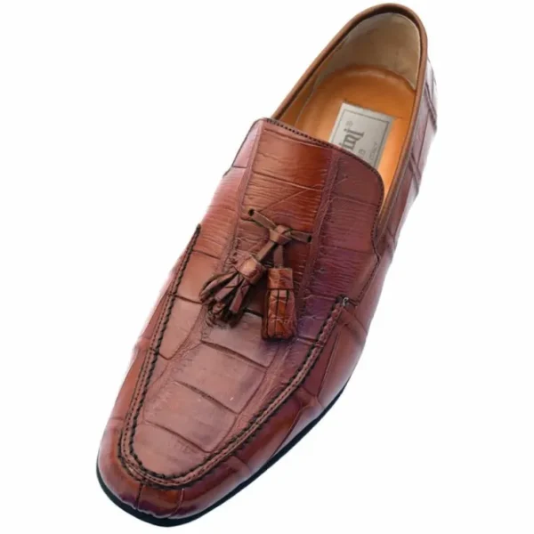 Cheap Ferrini 3918 Crocodile Tassel Loafers Cognac