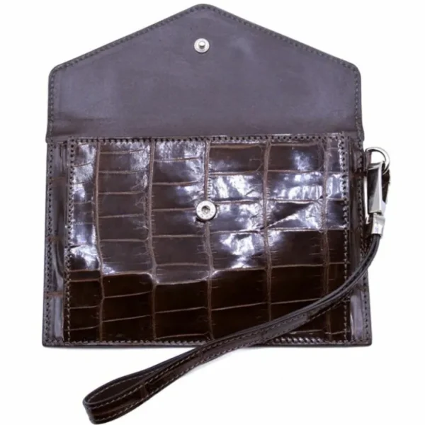 gracen_crocodile_envelope_1.webp New Zelli Gracen Crocodile Envelope (50-680-BRN) Brown