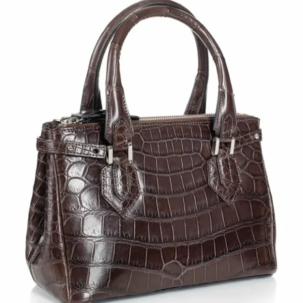 gracen_juliette_nile_croc_0-2.webp Online Zelli Gracen Juliette Nile Crocodile Women's Handbag (30-657-NIC) Nicotine