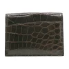 Online Zelli Gracen Nile Crocodile Card Case Brown