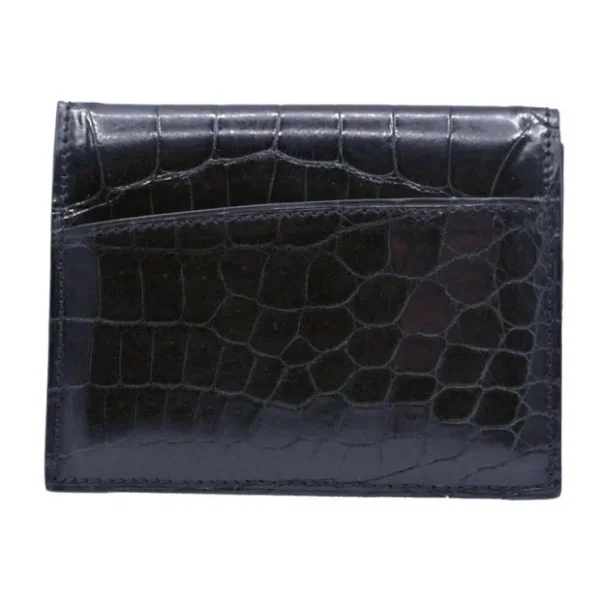 gracen_nile_crocodile_car_2.webp Store Zelli Gracen Nile Crocodile Card Case Black