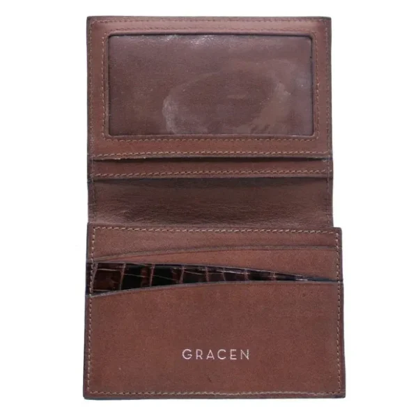 gracen_nile_crocodile_car_3-5.webp Best Zelli Gracen Nile Crocodile Card Case Nicotine