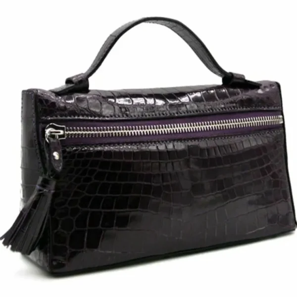 gracen_sophie_nile_crocod_0-6.webp Fashion Zelli Gracen Sophie Nile Crocodile Women's Handbag (30-662-VIO) Violet