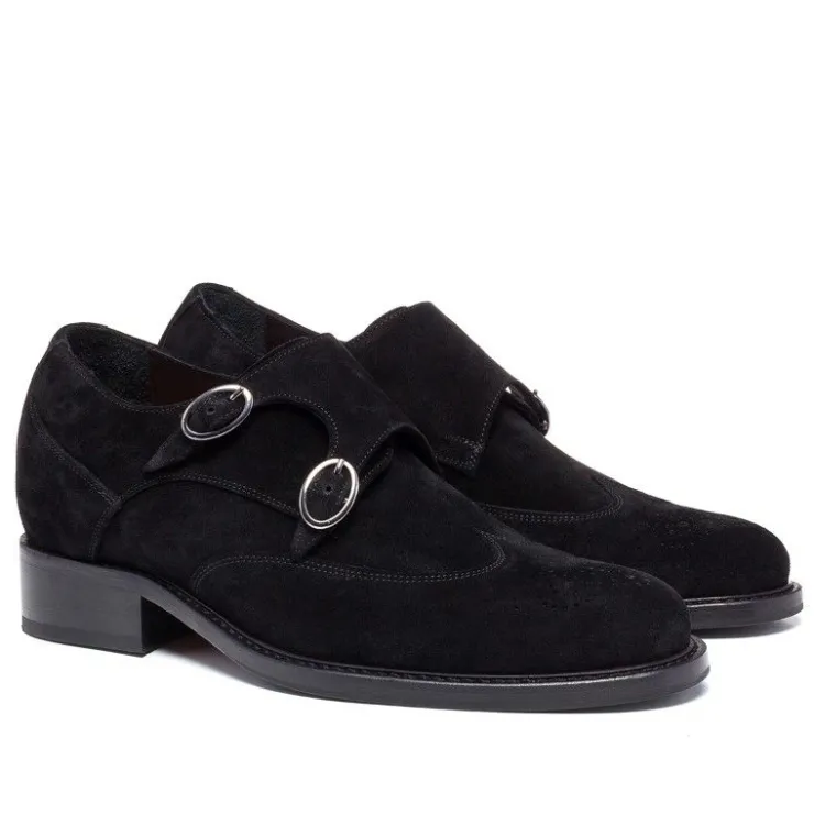 Clearance Guido Maggi Post Street Suede Calfskin Shoes Dark Brown DarkBrown
