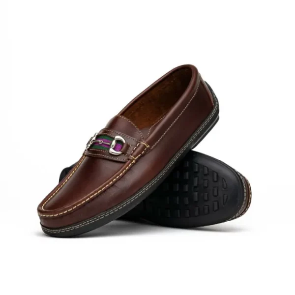 handsewn_shoe_co_bit_stri_1-2.webp Discount Handsewn Shoe Co. Bit Stripe Driver Dark Brown DarkBrown