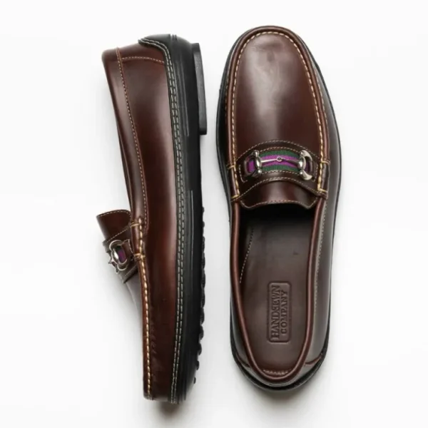 handsewn_shoe_co_bit_stri_4-2.webp Discount Handsewn Shoe Co. Bit Stripe Driver Dark Brown DarkBrown