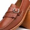 Hot Handsewn Shoe Co. Buckle Kilt Loafer Brown