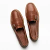 Hot Handsewn Shoe Co. Buckle Kilt Loafer Brown