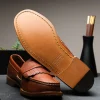 Hot Handsewn Shoe Co. Buckle Kilt Loafer Brown