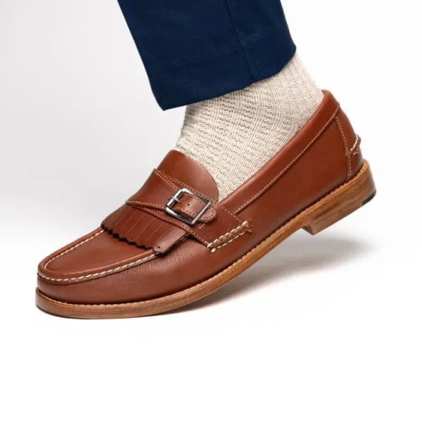 handsewn_shoe_co_buckle_k_9-1.webp Hot Handsewn Shoe Co. Buckle Kilt Loafer Brown