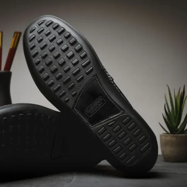 Cheap Handsewn Shoe Co. Fringe Monk Drivers Black