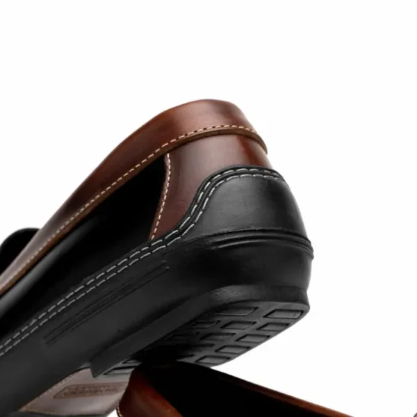 Discount Handsewn Shoe Co. Fringe Monk Drivers Black / Brown Black/Brown