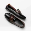 Discount Handsewn Shoe Co. Fringe Monk Drivers Black / Brown Black/Brown