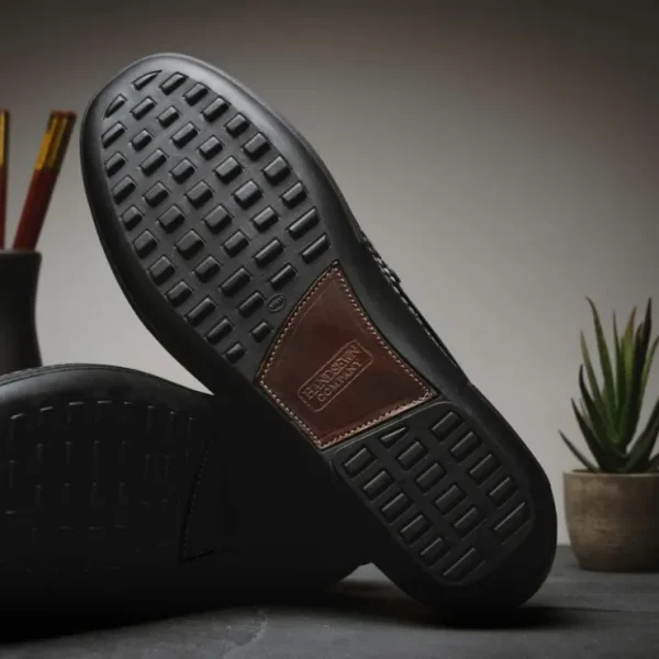 Discount Handsewn Shoe Co. Fringe Monk Drivers Black / Brown Black/Brown