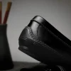 Cheap Handsewn Shoe Co. Fringe Monk Drivers Black