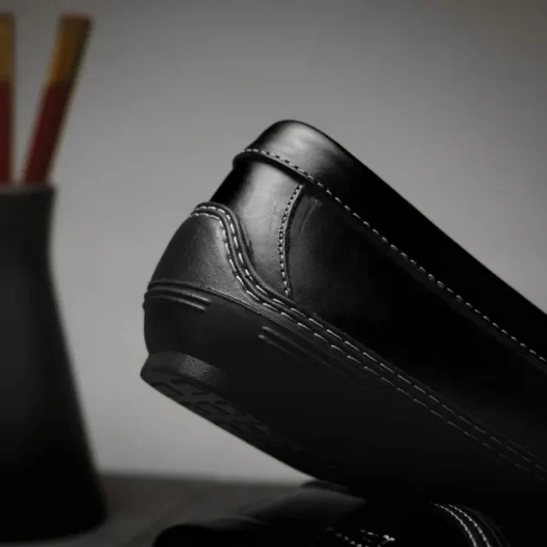 Cheap Handsewn Shoe Co. Fringe Monk Drivers Black