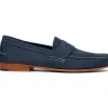 Fashion Handsewn Shoe Co. Nubuck Penny Loafers Navy