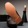 Fashion Handsewn Shoe Co. Nubuck Penny Loafers Brown DarkBrown