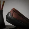 Best Sale Handsewn Shoe Co. Nubuck Stripe Loafers Dark Brown DarkBrown