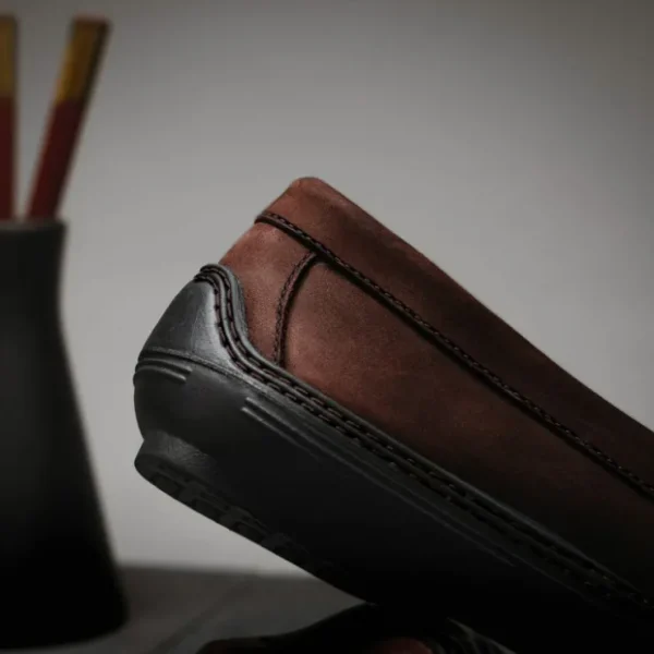 handsewn_shoe_co_nubuck_s_10.webp Best Sale Handsewn Shoe Co. Nubuck Stripe Loafers Dark Brown DarkBrown