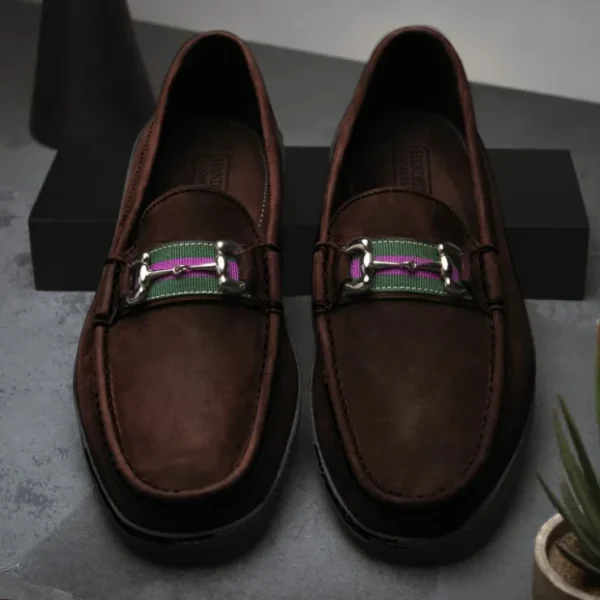 handsewn_shoe_co_nubuck_s_11.webp Best Sale Handsewn Shoe Co. Nubuck Stripe Loafers Dark Brown DarkBrown