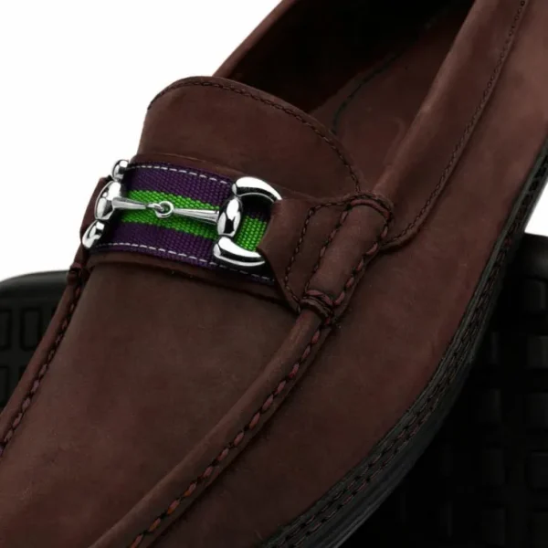 handsewn_shoe_co_nubuck_s_2.webp Best Sale Handsewn Shoe Co. Nubuck Stripe Loafers Dark Brown DarkBrown