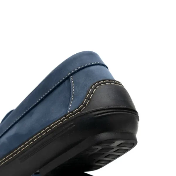Best Sale Handsewn Shoe Co. Nubuck Stripe Loafers Navy