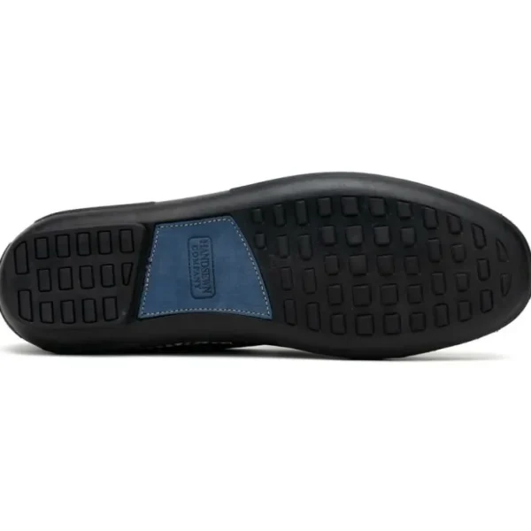 Best Sale Handsewn Shoe Co. Nubuck Stripe Loafers Navy