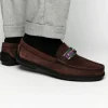 Best Sale Handsewn Shoe Co. Nubuck Stripe Loafers Dark Brown DarkBrown