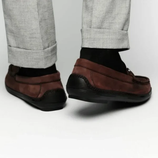 handsewn_shoe_co_nubuck_s_6.webp Best Sale Handsewn Shoe Co. Nubuck Stripe Loafers Dark Brown DarkBrown