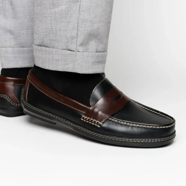 Fashion Handsewn Shoe Co. Penny Driver Black / Brown BlackBrown