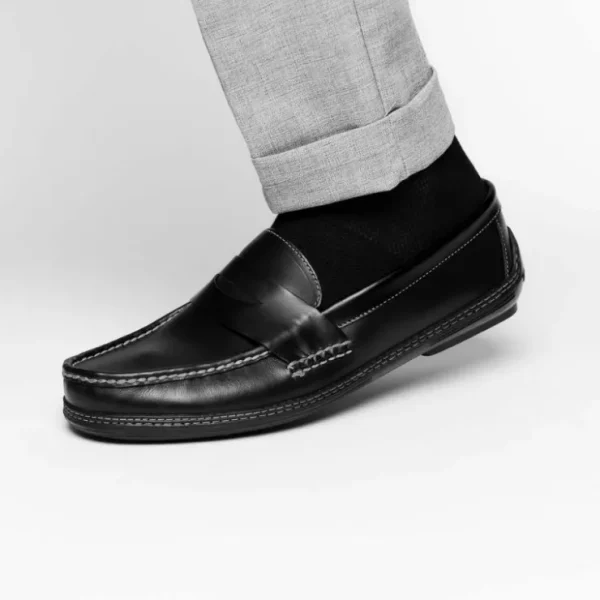 Fashion Handsewn Shoe Co. Penny Driver Black