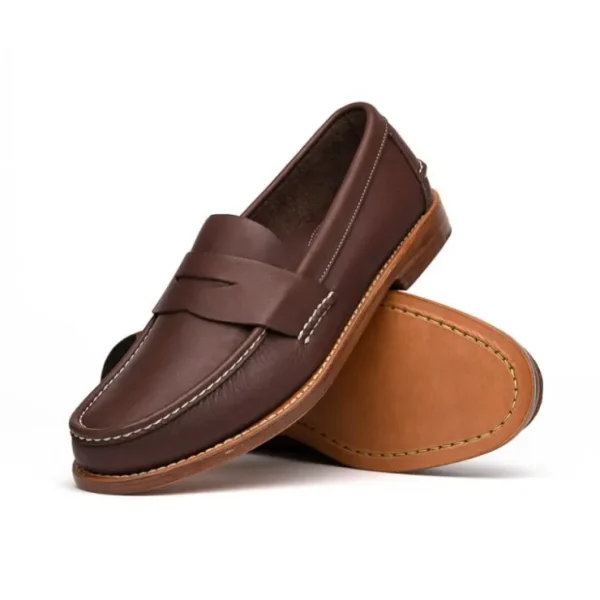 Cheap Handsewn Shoe Co. Penny Loafer Dark Brown DarkBrown