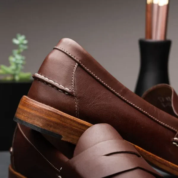 Cheap Handsewn Shoe Co. Penny Loafer Dark Brown DarkBrown