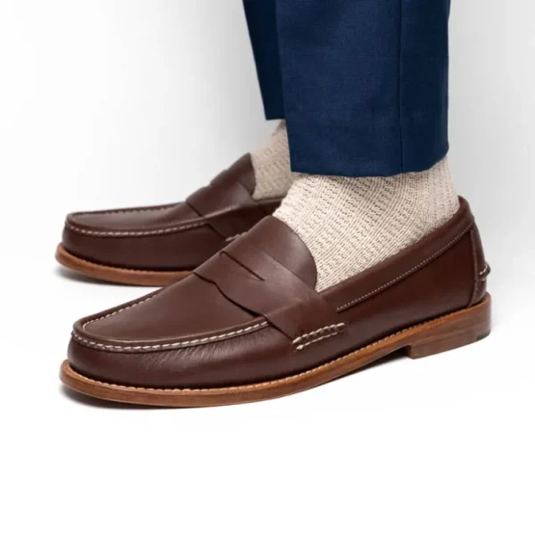 Cheap Handsewn Shoe Co. Penny Loafer Dark Brown DarkBrown