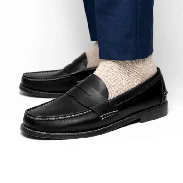 handsewn_shoe_co_penny_lo_5.webp Clearance Handsewn Shoe Co. Penny Loafer Black