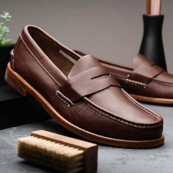Cheap Handsewn Shoe Co. Penny Loafer Dark Brown DarkBrown