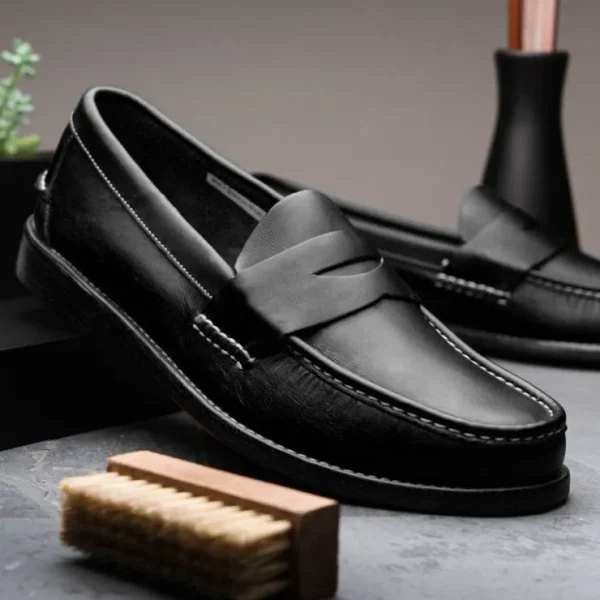 handsewn_shoe_co_penny_lo_8.webp Clearance Handsewn Shoe Co. Penny Loafer Black