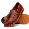 Best Sale Handsewn Shoe Co. Tassel Kilt Loafer Brown