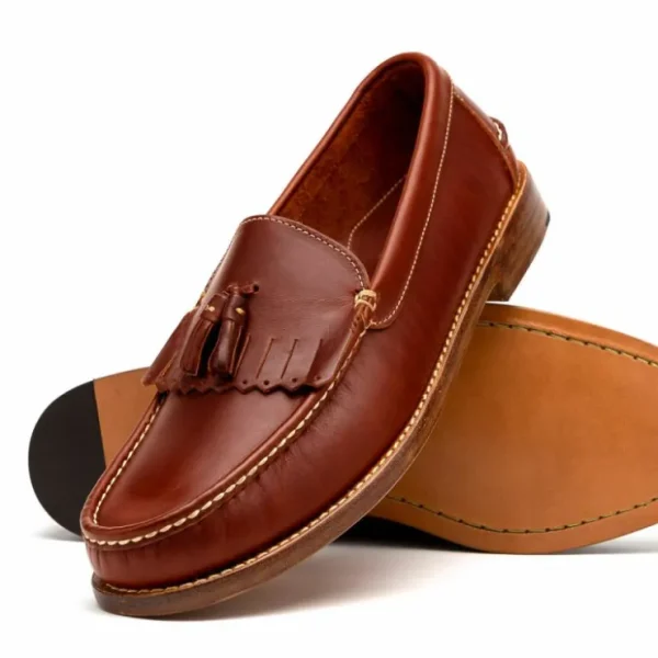 handsewn_shoe_co_tassel_k_1-1.webp Best Sale Handsewn Shoe Co. Tassel Kilt Loafer Brown