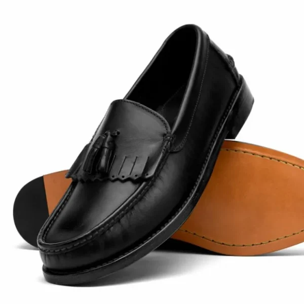 handsewn_shoe_co_tassel_k_1.webp Discount Handsewn Shoe Co. Tassel Kilt Loafer Black