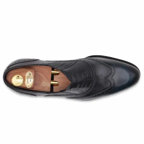 Clearance Harris Shoes 1913 Harris Firenze 1913 Brogue Detailing Slip-On Oxford Blue