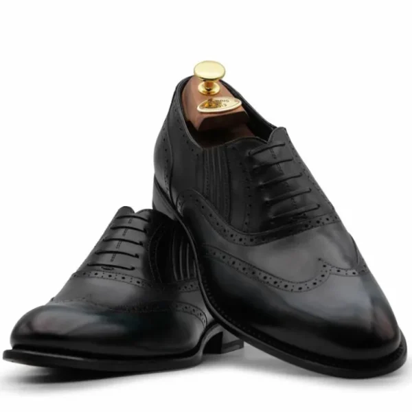 Clearance Harris Shoes 1913 Harris Firenze 1913 Brogue Detailing Slip-On Oxford Blue