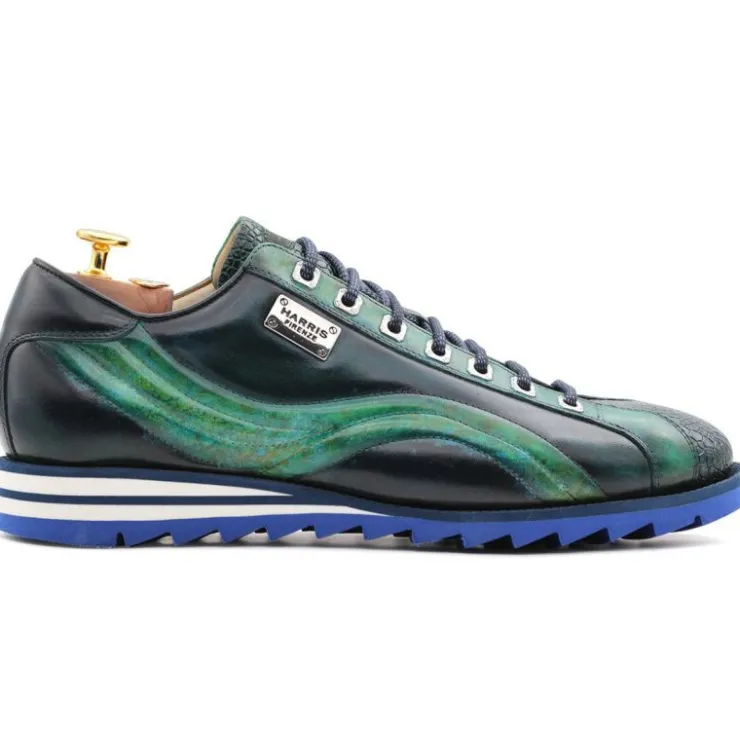 Hot Harris Shoes 1913 Harris Firenze 1913 Calfskin Sneakers Green