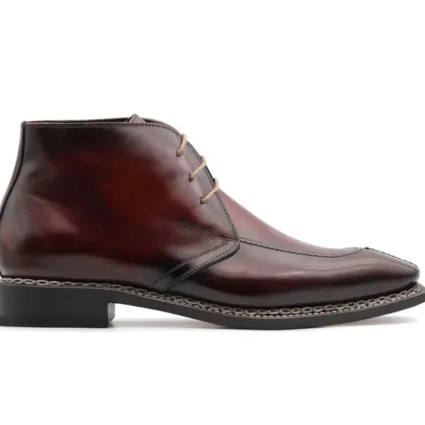 harris_firenze__calfskin__0-8.webp Clearance Harris Shoes 1913 Harris Firenze 1913 Calfskin Leather Chelsea Boots Red