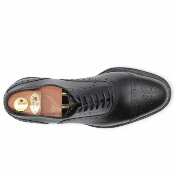 harris_firenze__calfskin__1-17.webp Clearance Harris Shoes 1913 Harris Firenze 1913 Calfskin Cap Toe Shoes Black