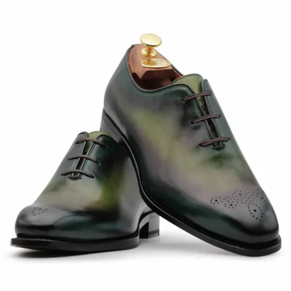 harris_firenze__calfskin__2-14.webp Shop Harris Shoes 1913 Harris Firenze 1913 Calfskin Leather Shoes Green