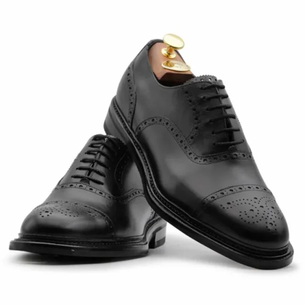 harris_firenze__calfskin__2-17.webp Clearance Harris Shoes 1913 Harris Firenze 1913 Calfskin Cap Toe Shoes Black