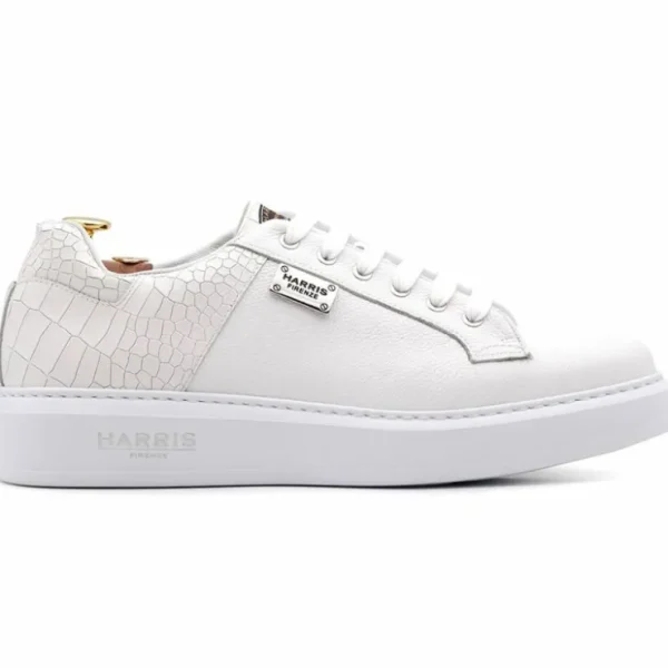 harris_firenze__crocodile_0-1.webp Flash Sale Harris Shoes 1913 Harris Firenze 1913 Crocodile Print / Genuine Leather Sneakers White
